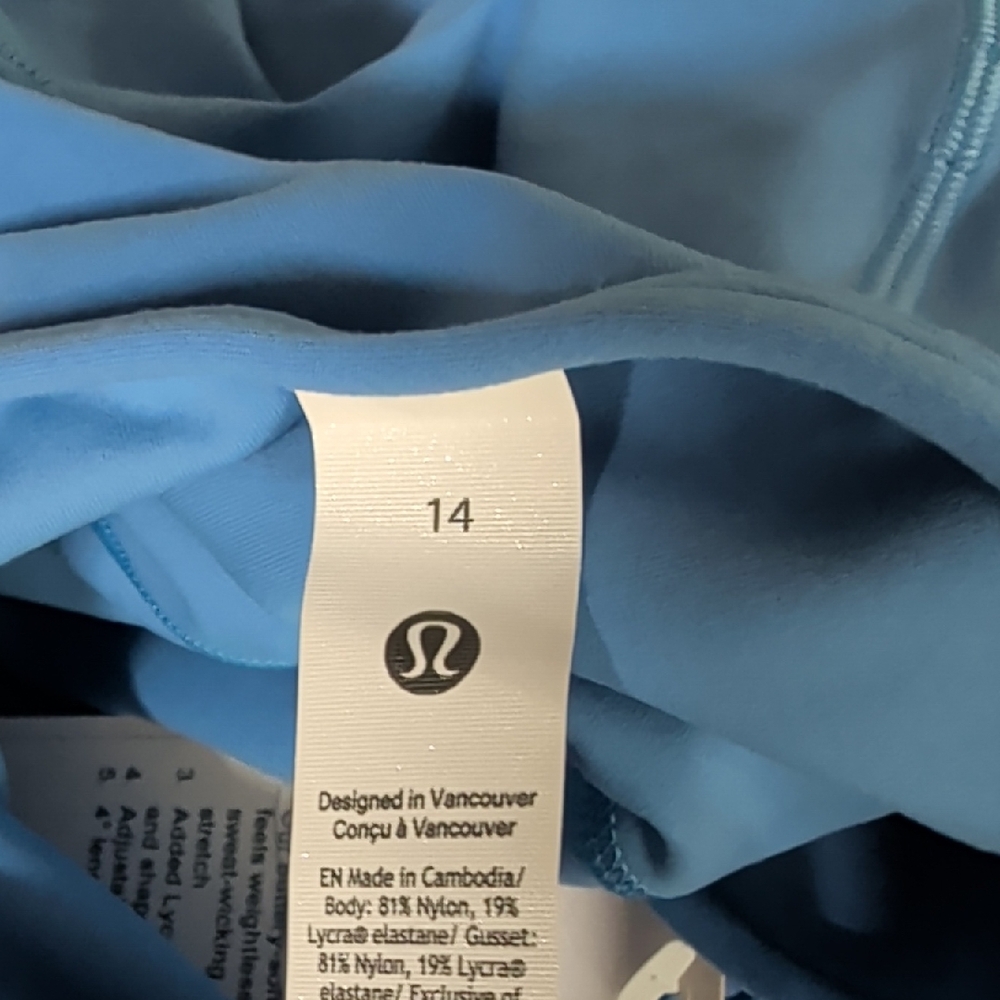 Lululemon Align Cross-Back Bodysuit 4" Pool Party NWT - Picture 6 of 8